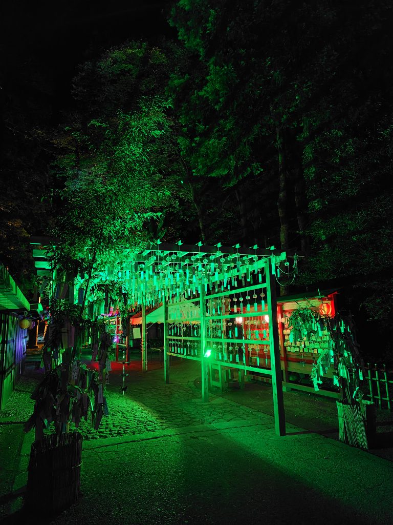 伊佐須美神社　風鈴廊（夜）
